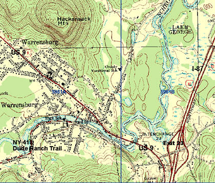 Topographic Map of Warrensburg Center