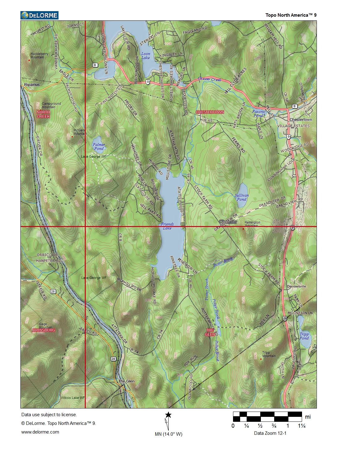 Friends Lake Topographic Map