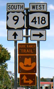 Dude Ranch Trail Route Sign