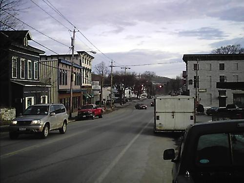 Looking south down NY 28 in Newport