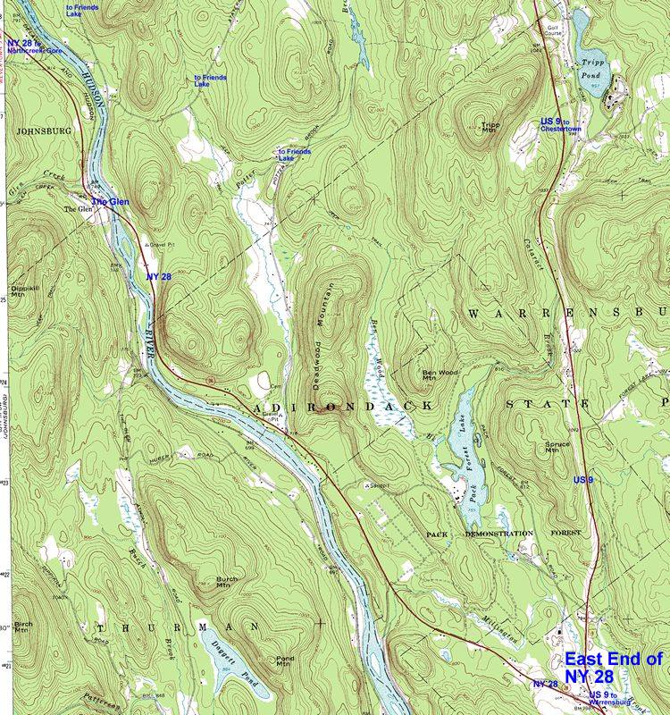 Warrensburg - Glen Topographic Map