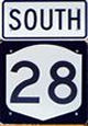 NY ROute 28 Southbound sign