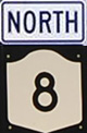 NY 8 North Sign
