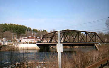 Warrensburg Center from the NY 418 bridge over the Schroon River