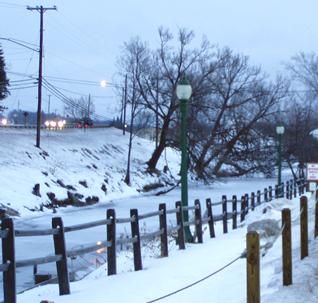 Old Black River Canal in the village